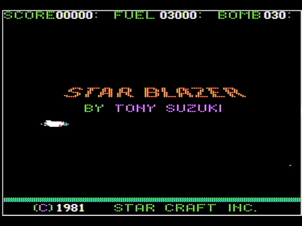 Title Screen of Star Blazer for Apple II